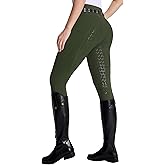 DMVOD Women's Horse Riding Pants Active Silicon Grip Full Seat Breeches for Women Equestrian Pants