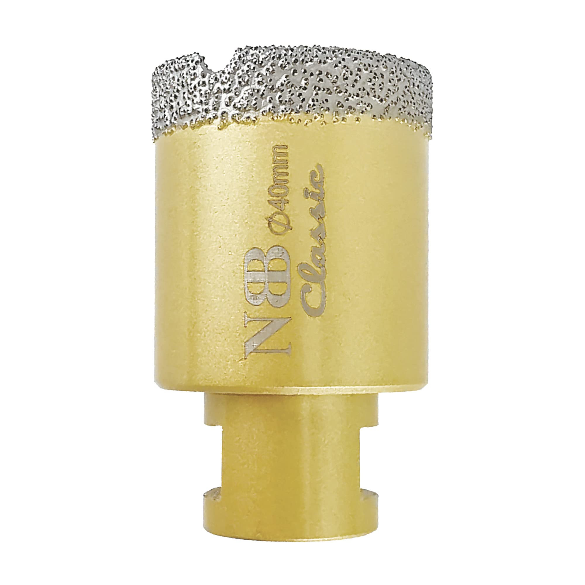 NBB vacuum brazed diamond hole saw with M14, Classic Golden type, diamond drill bit for dry or wet drilling professionally on hard porcelain, ceramic, tile, granite, marble,for angle grinder(1, 40mm) — image 1