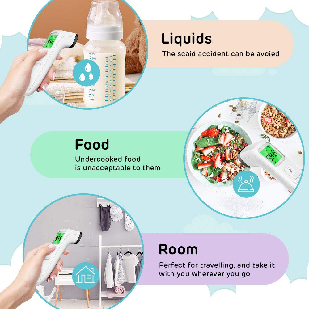 Touchless Thermometer for Adult-Forehead Thermometer with Fever Alarm and Memory Function – Ideal for Babies, Infants, Children, Adults, Indoor, and Outdoor Use: Industrial & Scientific