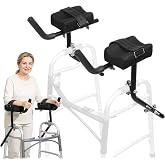2 Pack Walker Platform Attachment - Platform Walker Attachment | That Prevents the Bracket from Sliding Down - One-Piece Platform Attachment for Walker with Sponge-Padded Armrest