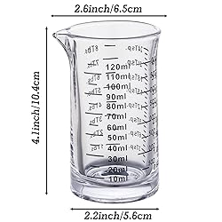 Ackers Shot Glass Measuring Cup 4 Ounce/120ML