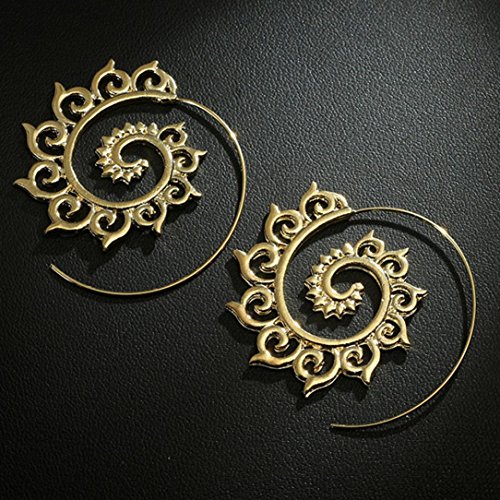 Women Jewelry ,AIMTOPPY Fashion Vintage Large Earring Women Party Earrings Jewelry Accessories Gifts (Gold, free)