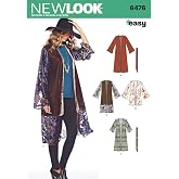 New Look N6476 Women's Easy Kimono with Length and Sleeve Variations Sewing Pattern, Sizes 8-18