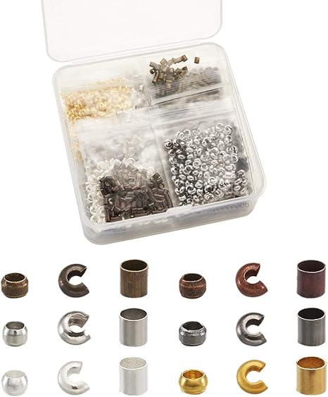 Amazon 1セット 3種類6色 真鍮製 つぶし玉 カシメ玉 留め具キット 金具セット アクセサリー ジュエリーパーツ Diy 手作り 素材 手芸材料 ハンドメイド 収納ケース付き アクセサリーパーツ 通販
