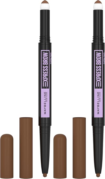Maybelline Express Brow Duo Eyebrow Pencil Pen + Filling Powder Medium Brown