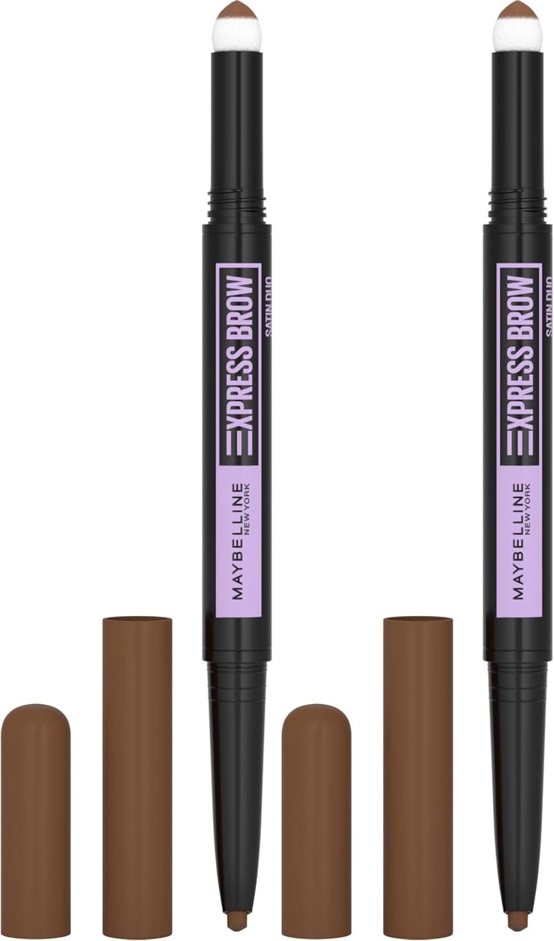 Maybelline Express Brow Duo Eyebrow Pencil Pen + Filling Powder Medium Brown