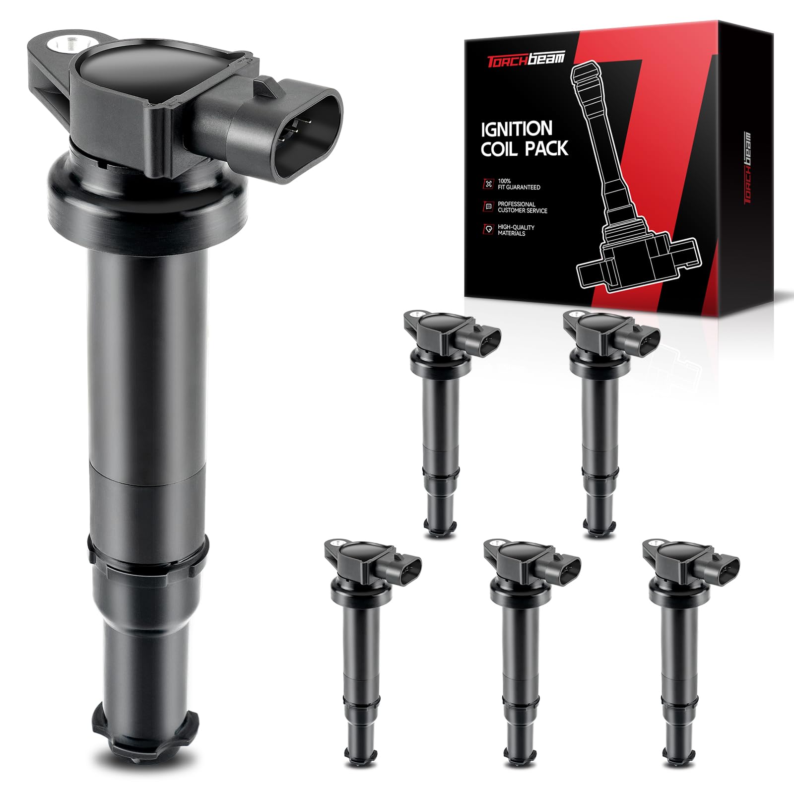 Torchbeam 6 Packs Ignition Coil UF554 Fit for Kia