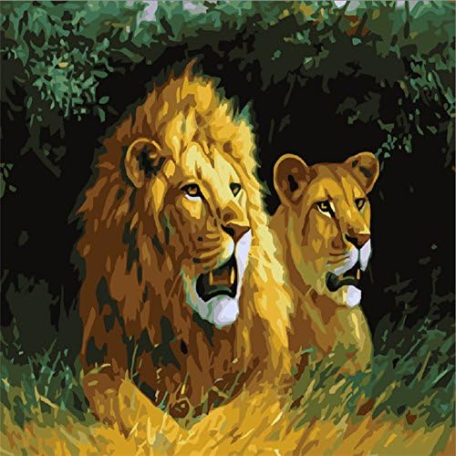 Frameless Picture Modern Home Decorative Painting Canvas Painting Acrylic Hand-Painted Oil Painting Painting By Numbers Lion