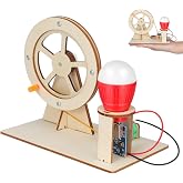 Totority Manual Hand Crank Generator DIY Assembly Science Kit for Educational Stem with Light Bulb Enhances Practical Skills and Concentration for Boys Random Color