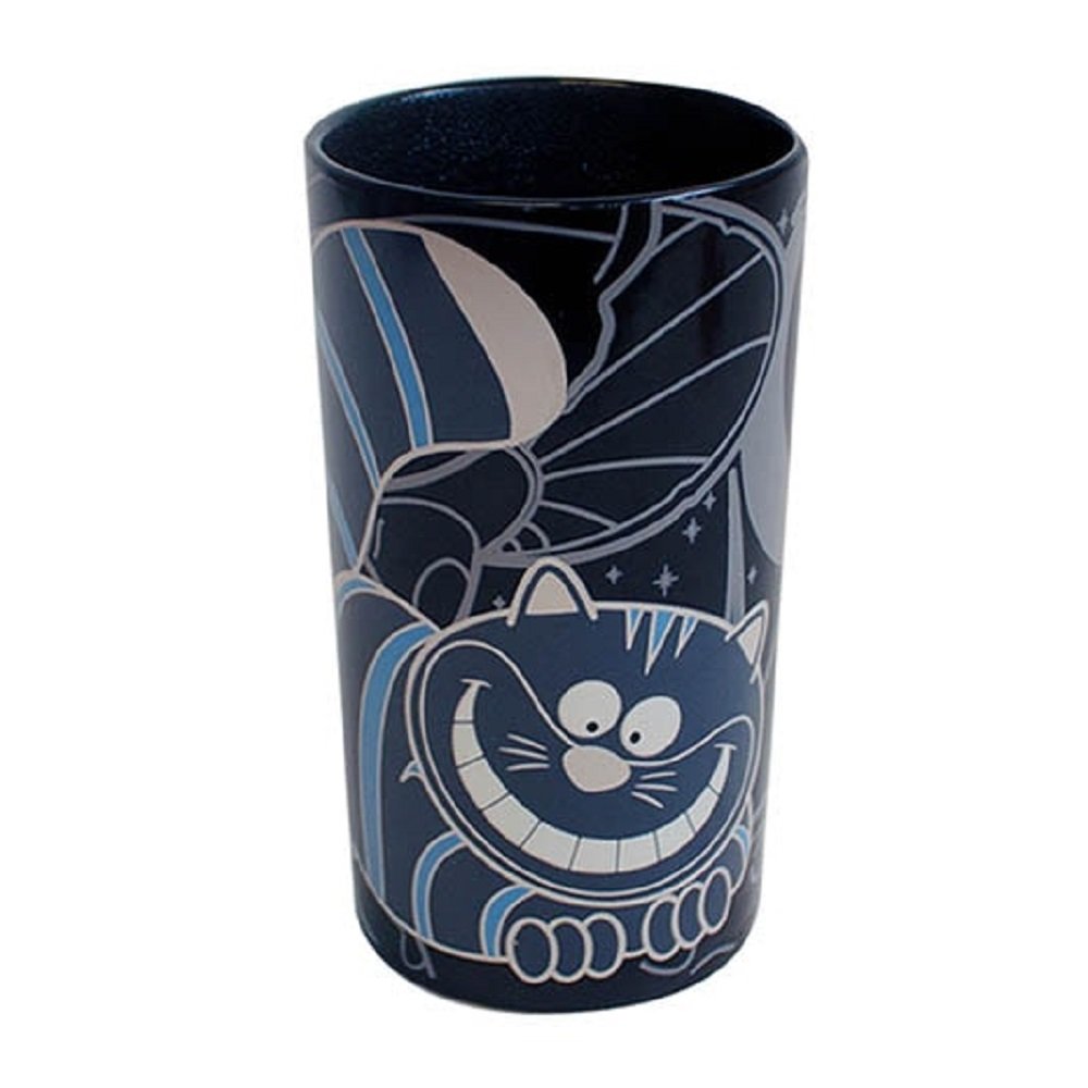 Gift Republic GR450029 Cheshire Cat Mug, Porcelain, Black, 350 ml