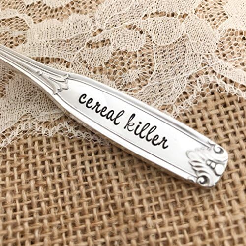 Cereal Killer spoon vintage hand stamped, "Baronet"