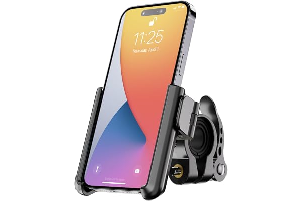 Grefay Bike Phone Mount Universal Motorcycle Handlebar Phone Holder 【1S Quick Release】 Anti Shake Bicycle Phone Clamp for Roa