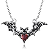 ZPMMPZ Gothic Necklace 925 Sterling Silver Black Punk Style Pendant Gemstone Jewelry Gifts for Women Men