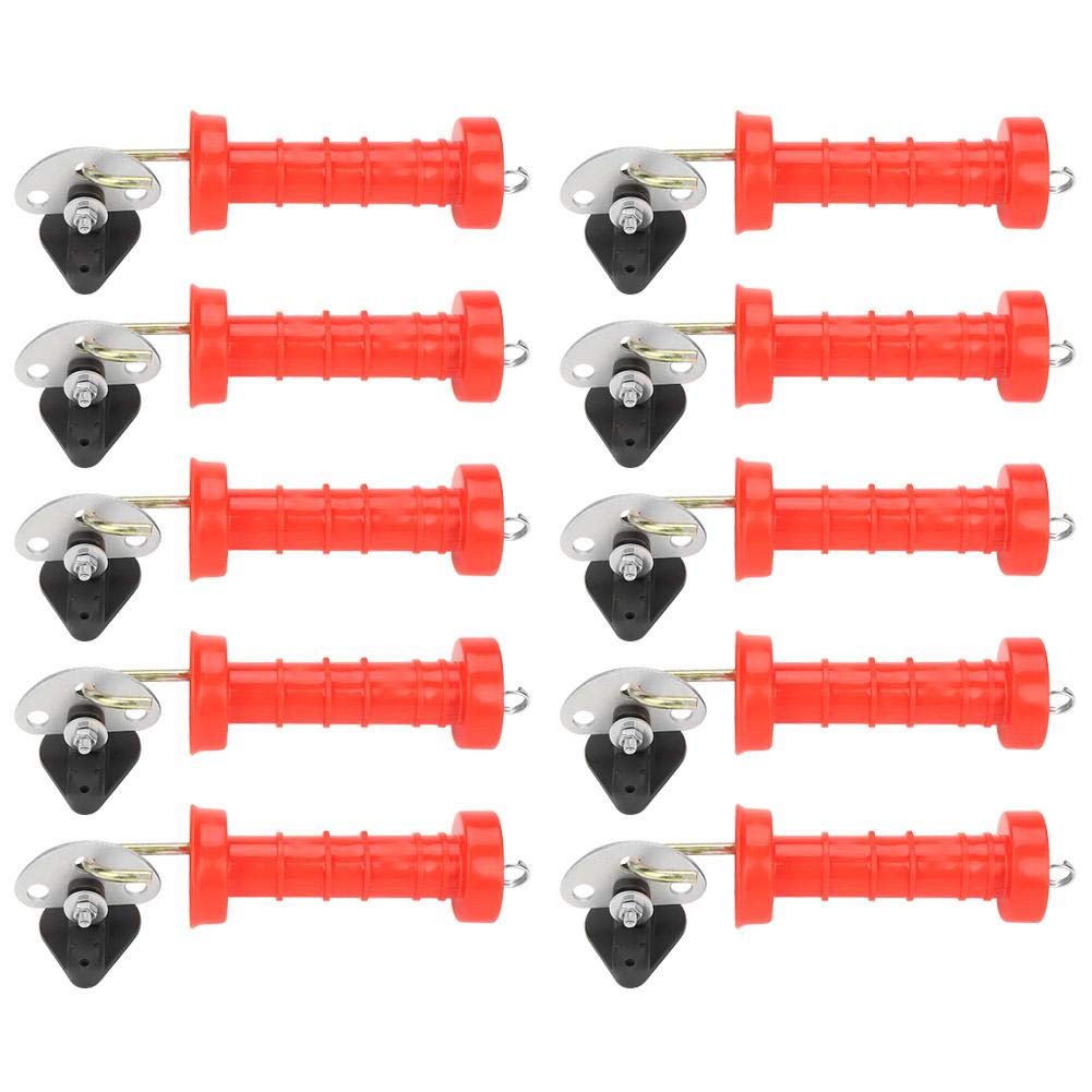 Electric Fence Handles, 10pcs Insulated Spring Gate Handles with 10 Pcs