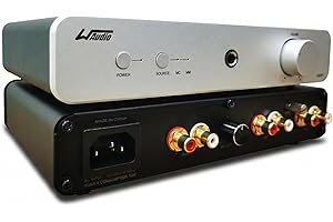WAudio High Fidelity Phono Preamplifier for MM/MC Turntables (Silver)