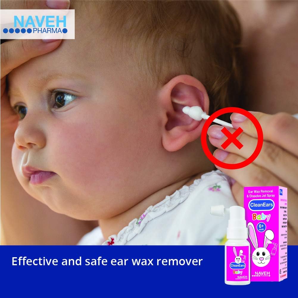 Naveh Pharma CleanEars Earwax Removal Spray Ear Wax Softener Cleaner Ear Irrigation and Wax Dissolution – All-Natural Patented Formula – Nonirritant – for Kids and Adults (15 ML) - Image 4