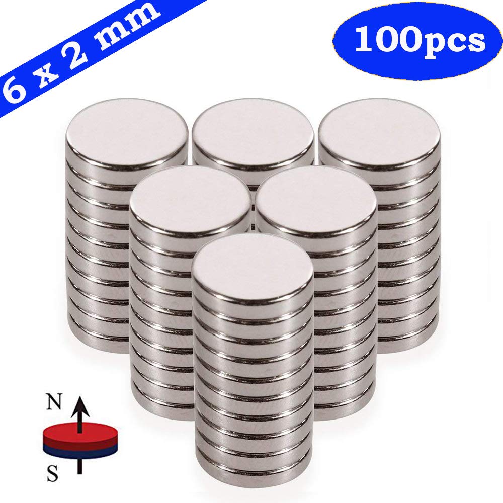 Fridge Magnets, JTS 100PCS 6x2MM Small Magnets Refrigerator for DIY Magnets, Office Magnets