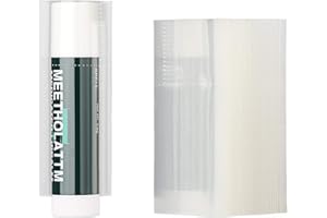 MORIDA 500pcs Lip Balm Heat Shrink Bands 64x30mm Bottle Sealer Clear PVC Heat Wrap Bags for Lip Gloss Tubes Packaging