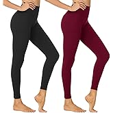 NexiEpoch High Waisted Leggings for Women - Black Tummy Control Compression Soft Yoga Pants for Workout Reg & Plus Size