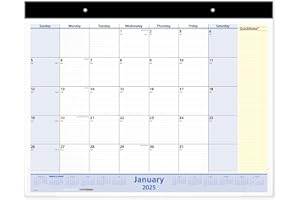 AT-A-GLANCE 2025 Desk Calendar, Monthly, Desk Pad, 22" x 17", Standard, QuickNotes (SK7000025)