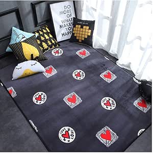 Rug Cozy Shag Collection, Pile Shag Rugs Red Love Fluffy ...