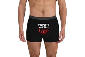 Property of My Wife Men's Boxer Briefs Underwear Breathable Comfort Boxer Shorts Panties Stretchy Underpants Trunks