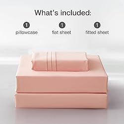 JELLYMONI Twin Sheet Sets Pink - 400 Thread Count