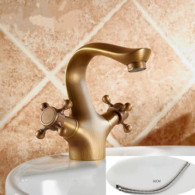 Grifo de lavabo Mezclador de cobre de estilo europeo Grifo de lavabo