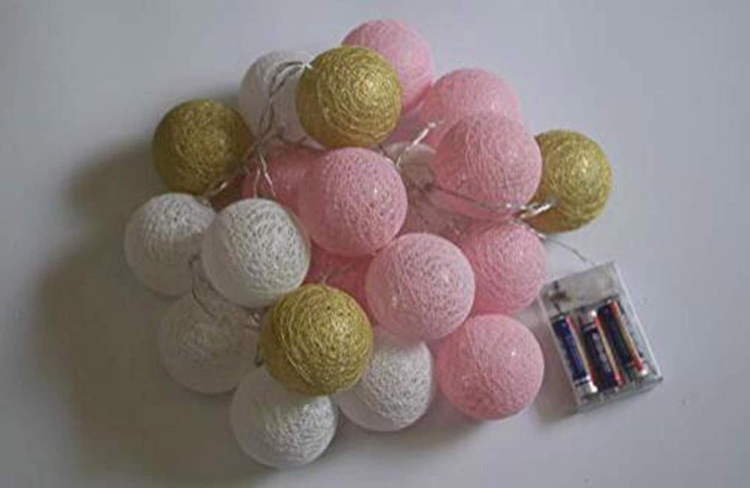 De Vacances De Chambre Denfant 2 5 M Lishistudio Guirlande Lumineuse A 20 Led Dorees Et Blanches En Coton A Piles Pour Decoration De Chambre De Fille Guirlandes Lumineuses Eclairage Special