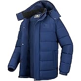 CAMELSPORTS Mens Winter Coats Warm Jacket with Detachable Hood Water-Repellent Windproof Parkas Casual Jackets
