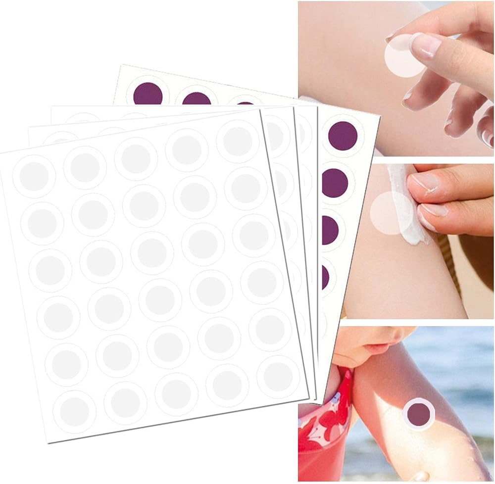 cypreason 120 Pcs UV Sunscreen Stickers Reapply Reminder Waterproof Sweatproof