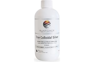 SunForce True Colloidal Silver- 10 ppm Silver for Immune Support 8oz