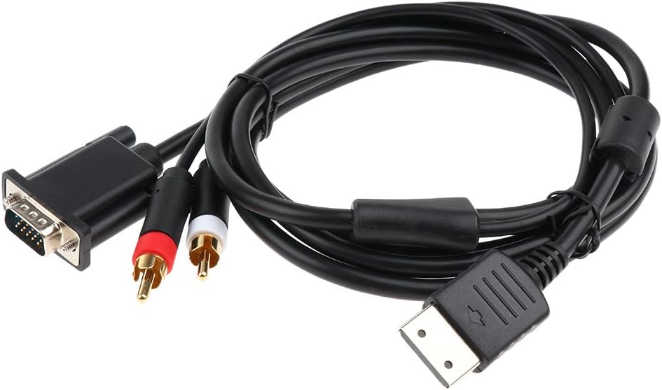 For Sega DC/Dreamcast VGA System Monitor AV Cable RCA TV Audio Sound