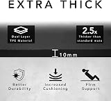 Karma Fitness Large Exercise Mat Extra Wide 80cm x 183cm x 10mm Black view 3