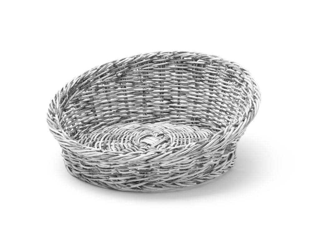 HENDI Bakery basket angled round, grey, ⌀310x(H)120 mm