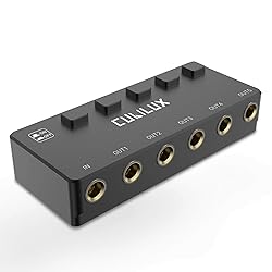 Cubilux 5-Way 6.35mm Stereo Audio Splitter with