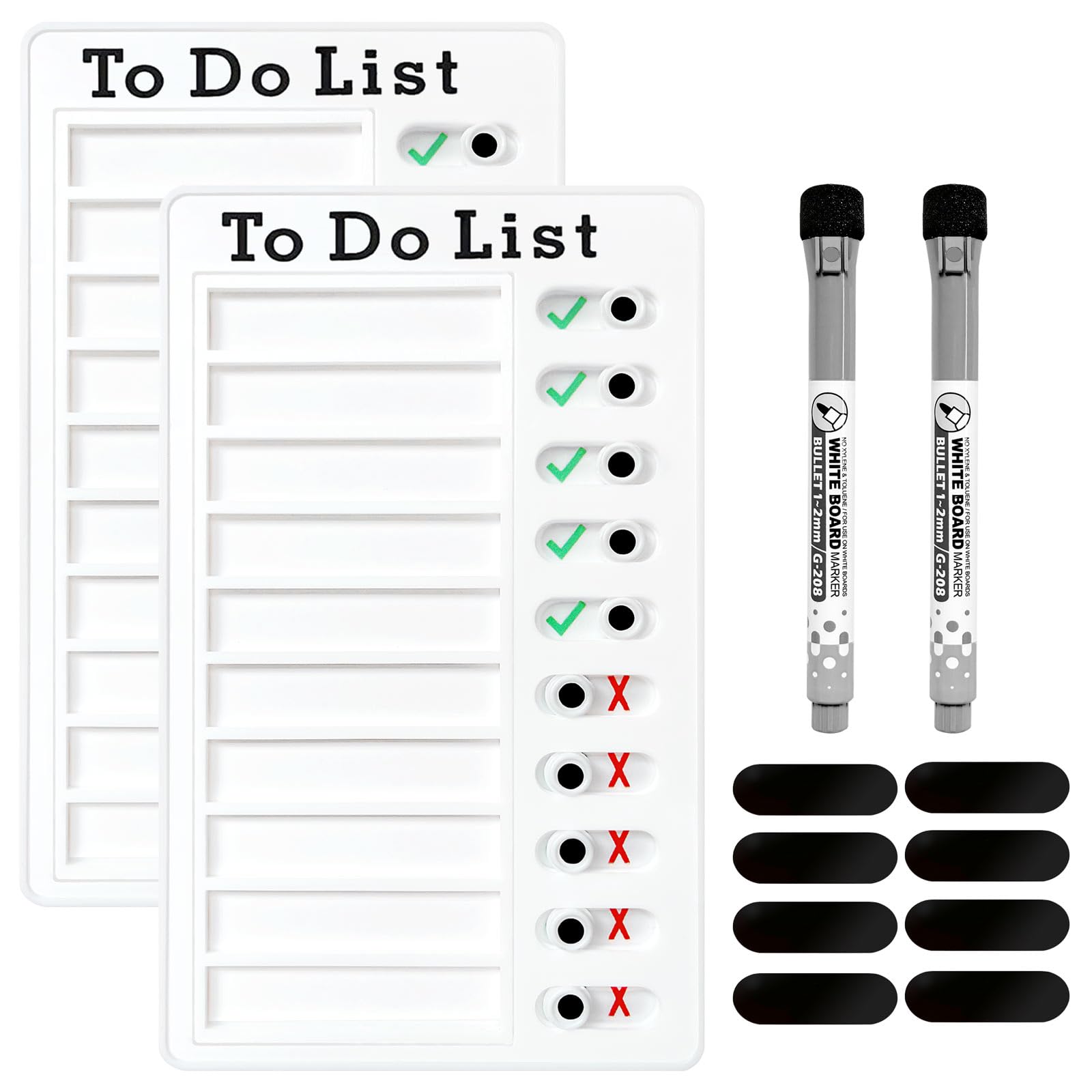 Photo 1 of 2 Pcs Chore Chart for Kids Multiple Kids - Dry Erase to Do List, My Chores Slider Chart, ADHD Tools for Kids - Magnetic Chore Board and Routine Chart for Fridge