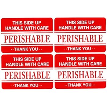 Amazon.com : 1 Roll of 500 2x3 PERISHABLE Handle with Care Shipping ...
