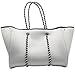 Neoprene Beach Bag tote - Large Daily Mesh Bag by Penn & Soph (Grey)
