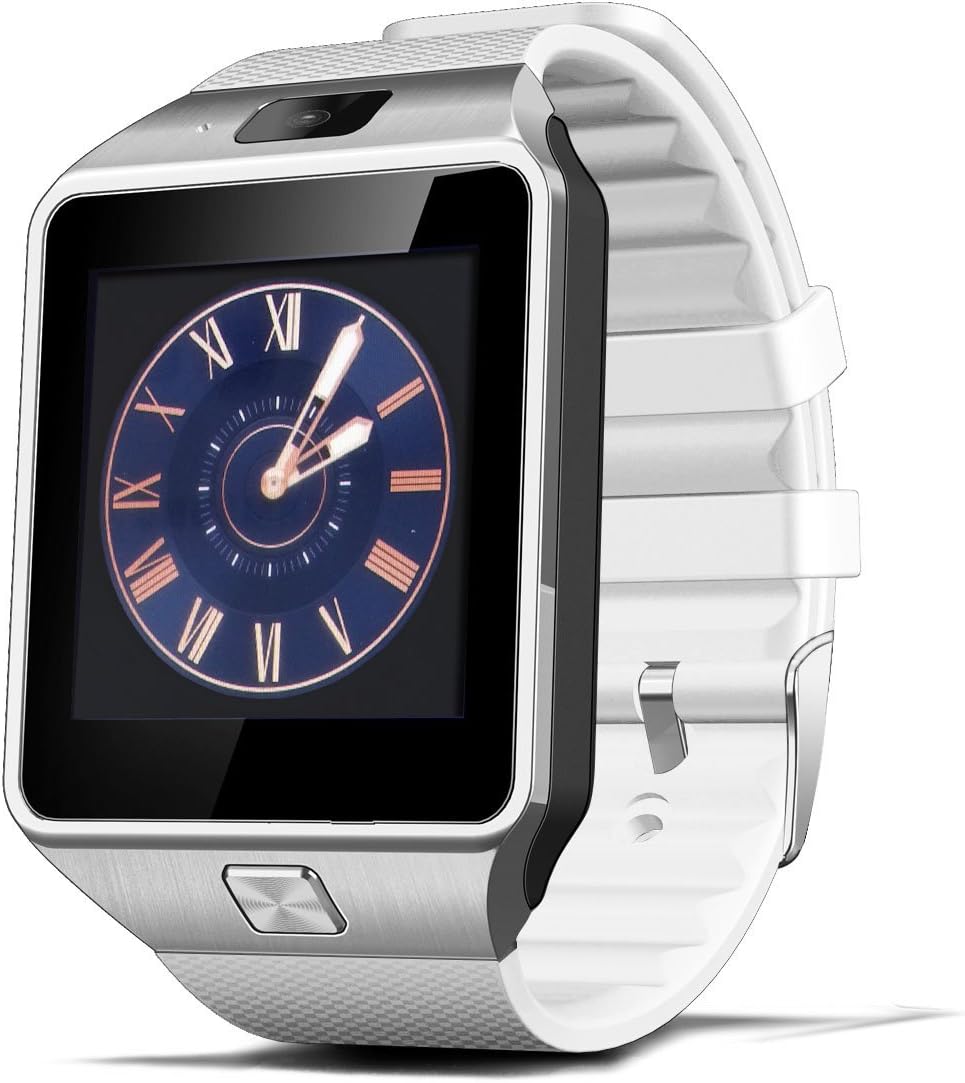 LESHINE Smart Watch Lastest Bluetooth Support Android iPhone System Watch Mobile Phone Android Smart Phone (Black)