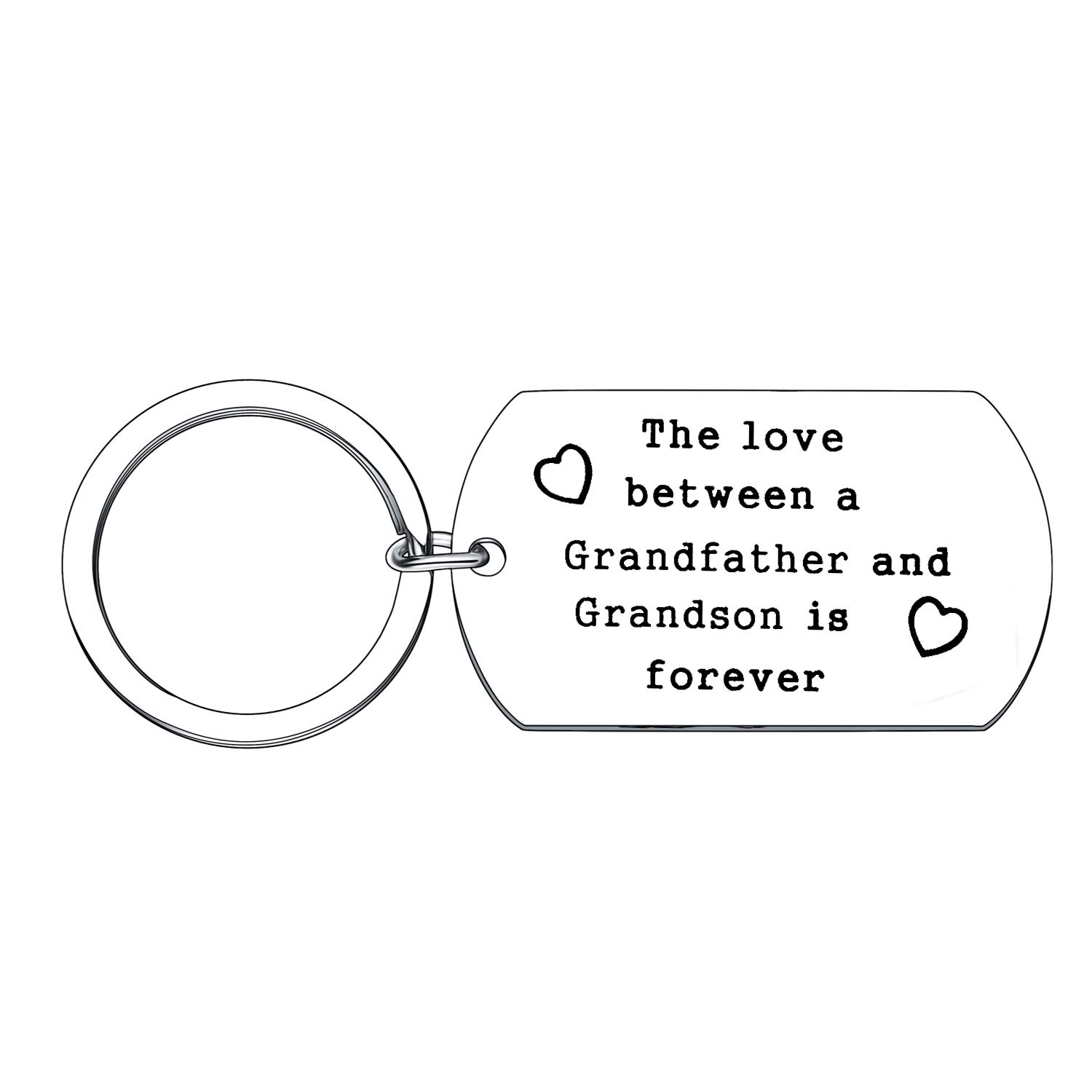 BESPMOSP Grandfather Grandson Keyring Fathers Day Gift for Grandad Gifts from Grandson Grandpa Birthday Gifts for Grandson Grandfather Keyring