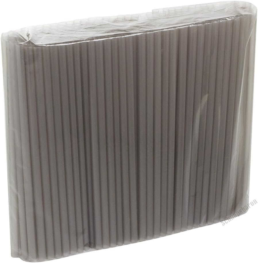 Straws Pack of 250 Grey Transparent 255 x 8 mm Pihami®