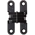 SOSS - 204CUS19 204 Zinc Invisible Hinge with Holes for Wood or Metal Applications, Mortise Mounting, Black E-Coat Exterior Finish (Pack of 2)