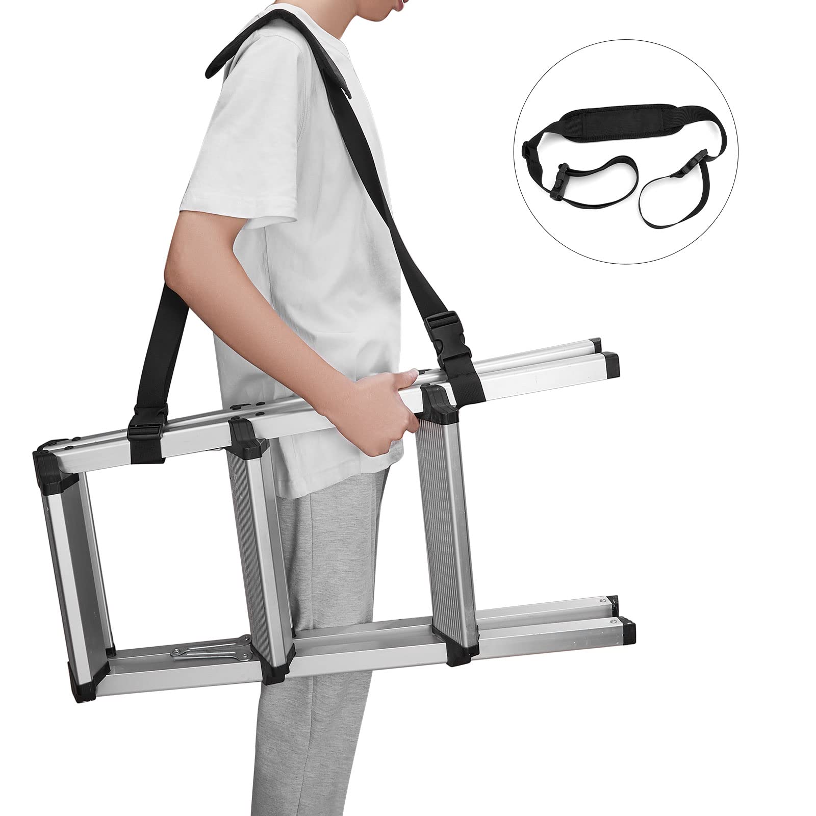 Archerest Kick Scooter Straps, Adjustable Carrying Strap with Non-Slip Shoulder Pad, Compatible with Segway Es1/es2/es2 Pro/es4/f30/f40/e8/e10/c10/e22/e25/max Mijia M365 (Black)