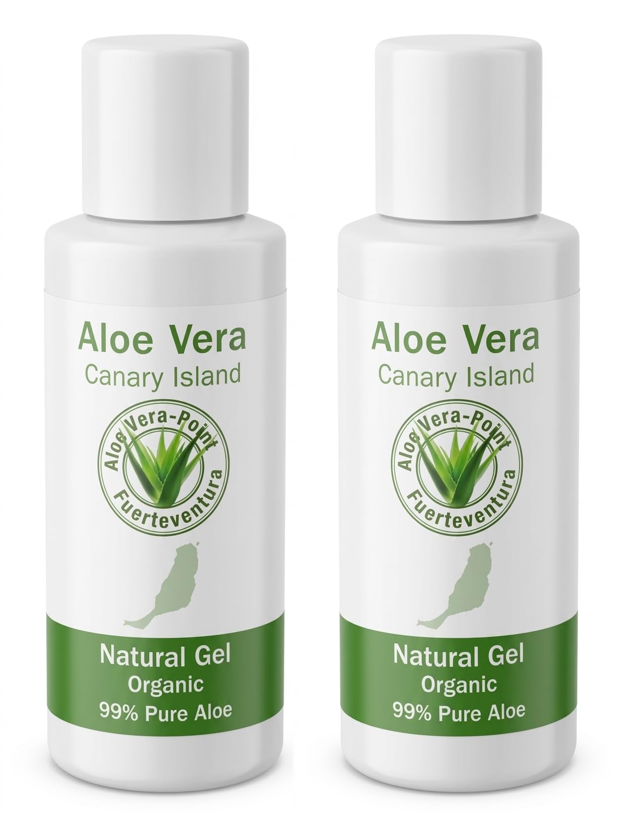 Fuerteventura Aloe Vera Point Organic Aloe Vera Gel 99% 100ml Cold Pressed - 2 Units