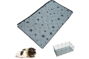 RIOUSSI Guinea Pig Cage Liners, Absorbent Washable Reusable Guinea Pig Fleece Bedding for Midwest and C&C Cages with Leakproo