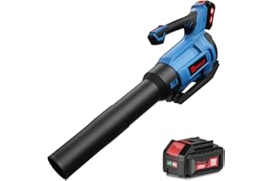 Enhulk Leaf Blower Cordless, 450 CFM Max Electric Jet Blower with Powerful Brushless Motor, 20V 4.0Ah Battery & Fast Charger, High/Low-Speed Handheld Blowers for Lawn Care Yard Work Around House