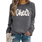 Cheer Shirt Football Mom Sweatshirt: Women Cheerleader Shirts Chenille Mama Baseball Football Soccer Game Day Tops