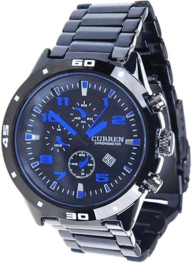 curren watches blue dial