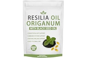 Vivikig RESILIA Oil Origanum with Black Seed Oil – 6,000 mg Origanum Oil with Black Seed Oil – 180 Softgels, Easy to Swallow (1)